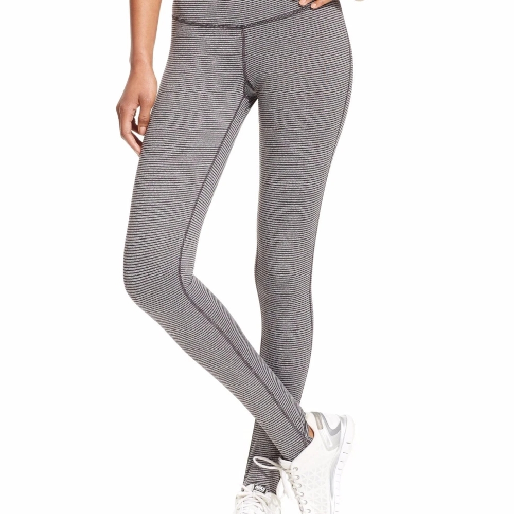 Ideology Black and Gray Striped Leggings